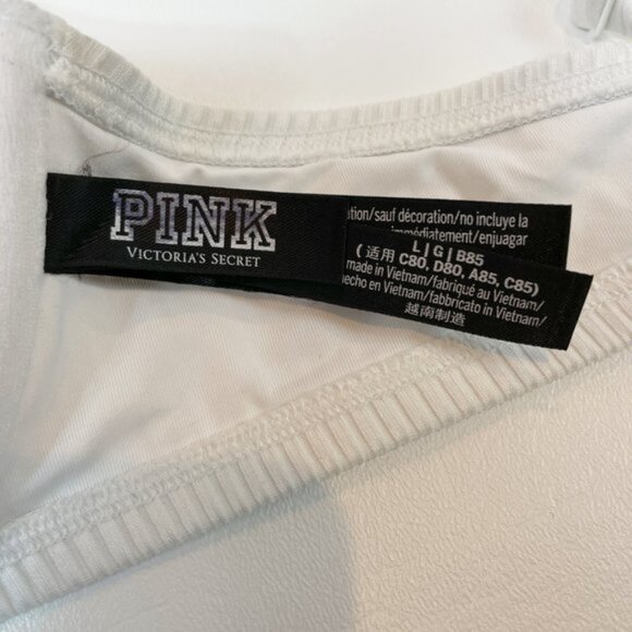 NWOT Victoria's Secret PINK Swim Top L Push-Up Ribbed - Picture 5 of 7